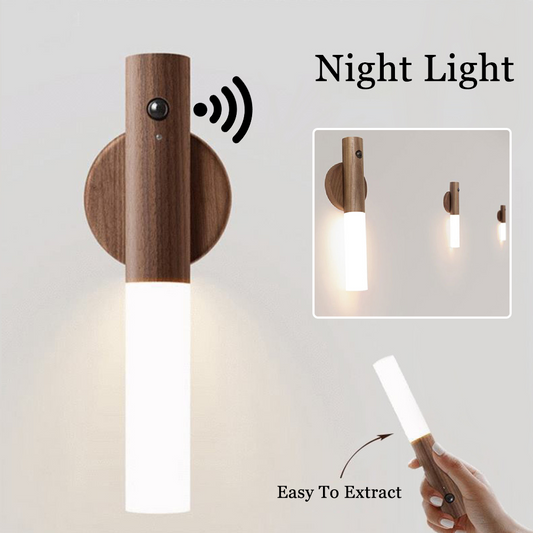 Limited Time Deal: Magnetic Wood Wireless Night Light
