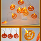 Halloween Pumpkin Light LED String Lights - Spooky Lantern Decor