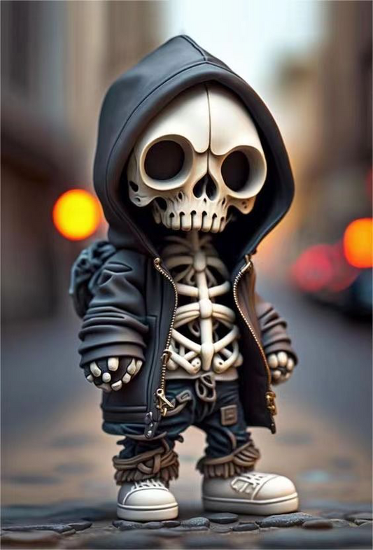 Halloween Skeleton Figurines: Cool Resin Dolls for Home Decor