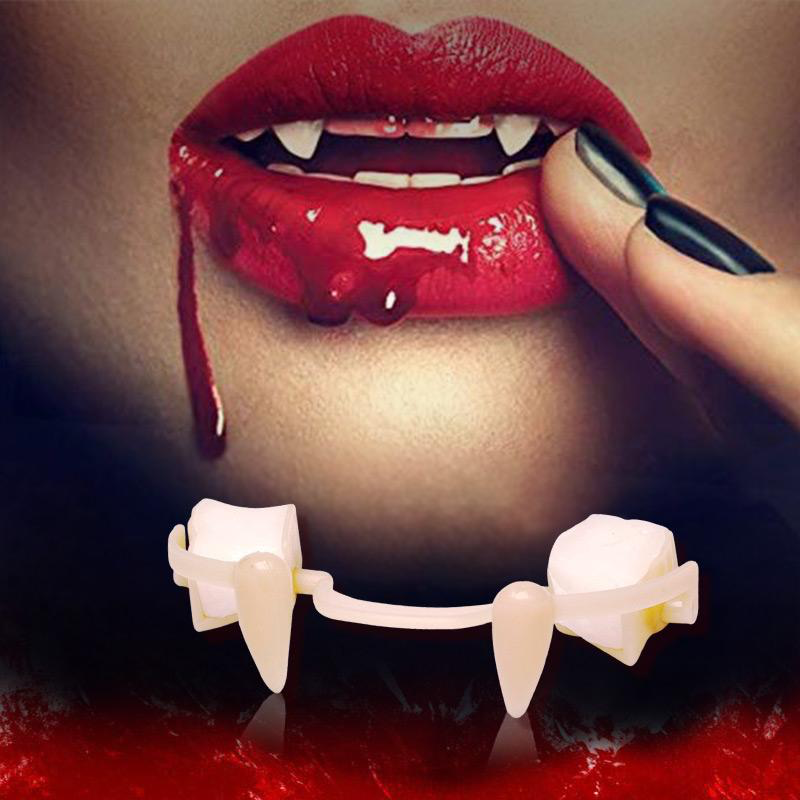 Halloween Vampire Teeth: Retractable Fangs for Masquerade Parties